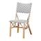 Baxton Studio Shai Modern French Grey and White Weaving and Natural Rattan Bistro Chair 225-13112-ZORO - alternate 3
